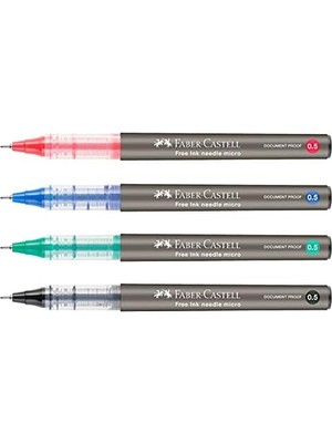 Nacario Ink Roller Kalem 0.5, Kırmızı, Silinmez Kalıcı Mürekkep, Iğne Uçlu, Akıcı Yazım, Mürekkep Göstergeli