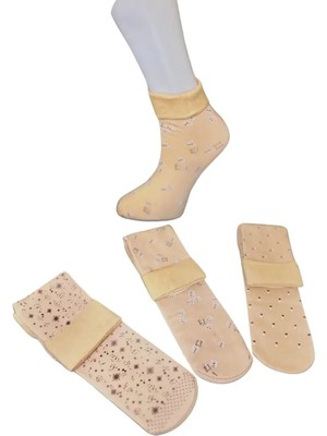 Lüx Wood Kadın Içi Peluşlu Kalın Termal Çorap – Kışlık Polar Içi Sıcak Tutucu Soket Çorap