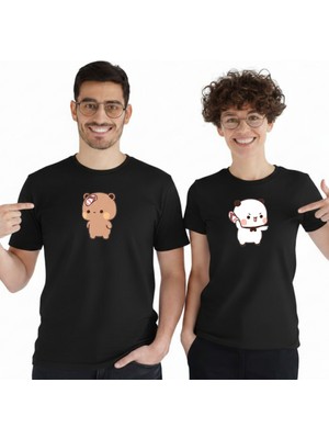 Etoile Studio Terlik Atan Bubu Dudu Sevgili Tişörtü ve Sweatshirt | Sevgililer Günü Hediyesi | Unisex Oversize Çift Kombini