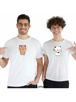 Etoile Studio Terlik Atan Bubu Dudu Sevgili Tişörtü ve Sweatshirt | Sevgililer Günü Hediyesi | Unisex Oversize Çift Kombini
