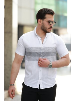 Aesco Erkek Desenli Kısa Kollu Gömlek