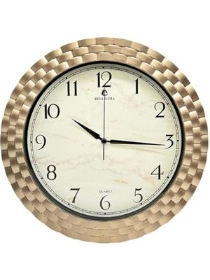 Nacario BL-1037 Serisi Klasik Kadran Örme Desenli Sessiz Akar 30 cm Duvar Saati