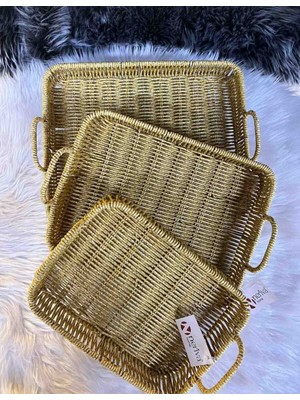 Sihir Hasır Bambu Tepsi