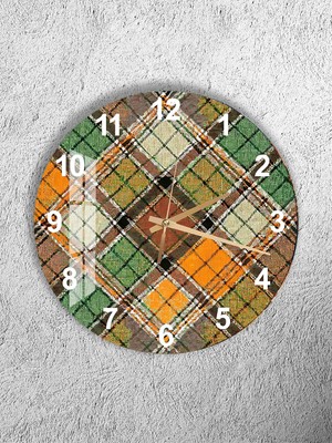 Olinpa Kırılmaz Cam Duvar Saati , Hem Tablo Hem Saat Yuvarlak Modern Temalı  Ev Ofis Hediyesi