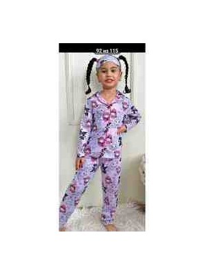 Berkaysun Tekstilden Pamuklu Önden Düğmeli Çocuk Pijama Takımı