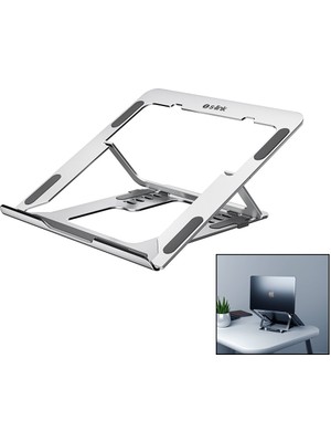 İlkyaz Fashion Gümüş 6 Açılı Katlanabilir Laptop Stand Alüminyum (4887)