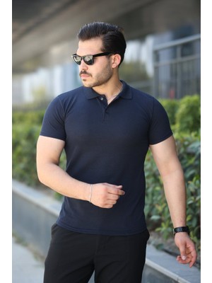 Aesco Erkek Kısa Kollu Yakalı Tişört