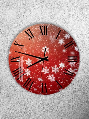 Olinpa Kırılmaz Cam Duvar Saati , Hem Tablo Hem Saat Yuvarlak Modern Temalı  Ev Ofis Hediyesi