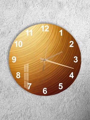 Olinpa Kırılmaz Cam Duvar Saati , Hem Tablo Hem Saat Yuvarlak Modern Temalı  Ev Ofis Hediyesi