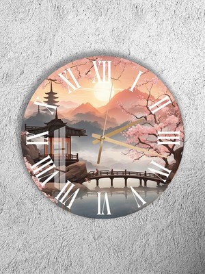 Olinpa Kırılmaz Cam Duvar Saati , Hem Tablo Hem Saat Yuvarlak Modern Temalı  Ev Ofis Hediyesi