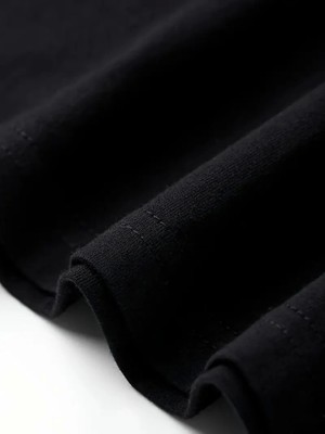 Aesco Baskılı Oversize Bisiklet Yaka T-Shirt - Beyaz