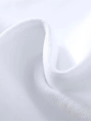 Aesco Baskılı Oversize Bisiklet Yaka T-Shirt - Beyaz