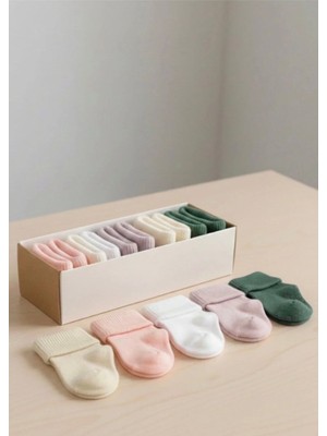 Minissa Organik Pamuk Unisex 5’li Kutulu Premium Bebek& Çocuk Çorabı