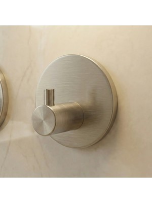 Zift Unique 4 Adet Oval Paslanmaz Çelik İnoks Banyo Askısı Bornoz Askısı Havlu Askısı Lif Askı Havluluk