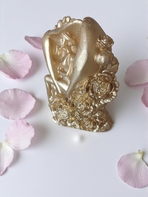 Doğal **altın Şık Kadın Zarafeti : Güllerle Taçlanan Topuklu