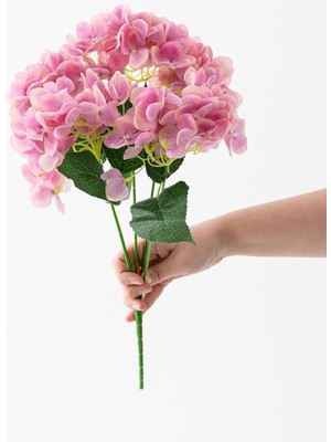 Güleç Yapay Çiçek Yapay Islak Ortanca Çiçeği 45 cm 5 Dal