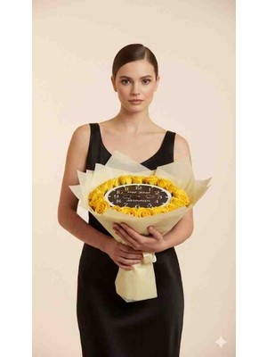 Vizyon Çiçek  Her Saat Aklimdasin Gül Buketi Sevgiliye Hediye Buket