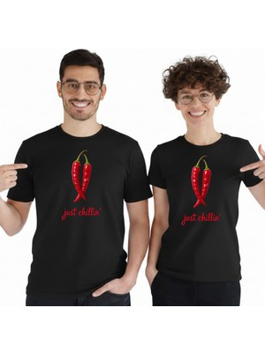 Etoile Chil Unisex %100 Pamuklu Oversize Grafik Baskılı Bisiklet Yaka Tişört