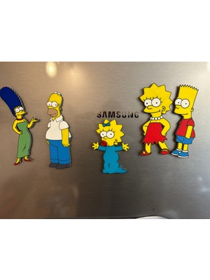 ADA 3D The Simpsons Çizgi Dizi Ailesi Homer Marge Karakterleri Dekoratif Buzdolabı Magneti