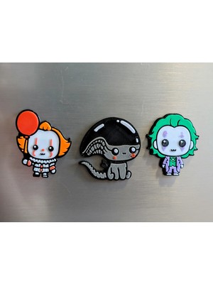 ADA 3D Batman Joker It Pennywise Alien Yaratık Film Figürü Dekoratif Buzdolabı Magneti