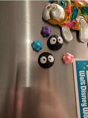 ADA 3D Ruhların Kaçışı Soot Sprite Kömür Cini Konpeito Şekeri Buzdolabı Magneti