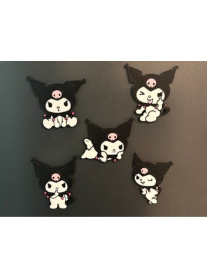 ADA 3D Sanrio Evreni Sevimli ve Asi Kuromi Karakteri Seti Buzdolabı Magneti