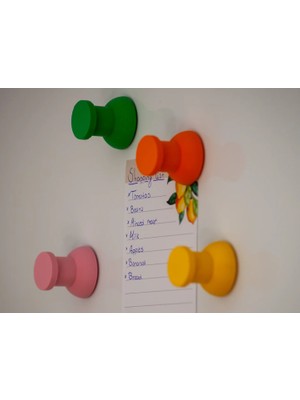 ADA 3D Raptiye Görünümlü Renkli Ofis ve Mutfak Süsü Buzdolabı Magneti