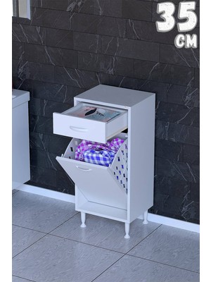 modilayn Emir Banyo  1 Çekmeceli ve 1 Göz Sepet Hazneli Mini Banyo Dolabı 14 Farklı Genişlik