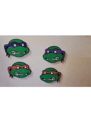 ADA 3D Ninja Kaplumbağalar Raphael Leonardo Michelangelo Donatello Maske Figürlü Buzdolabı Magneti