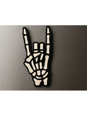 ADA 3D Rock N Roll Iskelet Eli Işareti Metal Müzik Buzdolabı Magneti