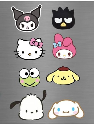 ADA 3D Sanrio Hello Kitty Kuromi My Melody Karakterleri Dekoratif Mutfak Buzdolabı Magneti Süsü