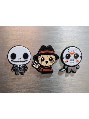 ADA 3D Friday The 13TH Jason Freddy Krueger Jack Skellington Korku Filmi Buzdolabı Magneti