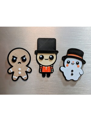 ADA 3D Sinirli Kurabiye Adam Kardan Adam Kurşun Asker Yılbaşı Buzdolabı Magneti