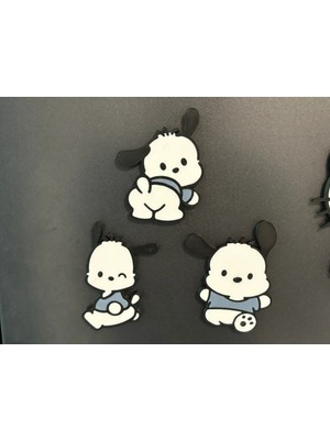 ADA 3D Sanrio Evreni Pochacco Sevimli Köpek Karakteri Hediyelik Eşya Buzdolabı Magneti