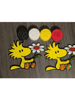 ADA 3D Snoopy Çizgi Filmi Woodstock Sarı Kuş Karakteri Dekoratif Buzdolabı Magneti