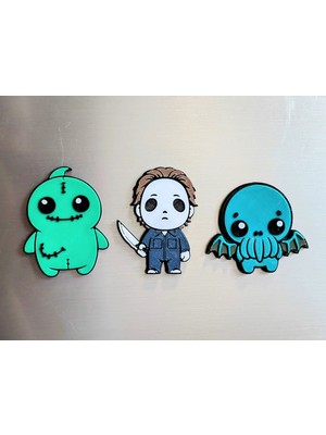ADA 3D Michael Myers Halloween Cthulhu Oogie Boogie Canavar Figürlü Dekoratif Buzdolabı Magneti