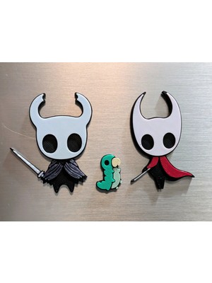 ADA 3D Hollow Knight Oyunu Karakterleri Hornet Şövalye Grub Figürlü Dekoratif Buzdolabı Magneti