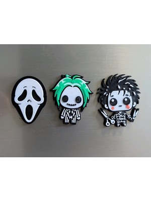 ADA 3D Çığlık Scream Maskesi Edward Scissorhands Beterböcek Beetlejuice Film Karakteri Buzdolabı Magneti
