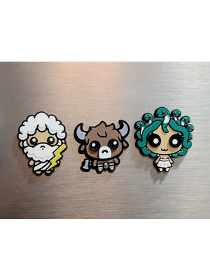 ADA 3D Yunan Mitolojisi Tanrı Zeus Medusa Minotaur Antik Figürlü Buzdolabı Magneti