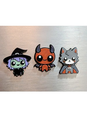 ADA 3D Katil Bebek Chucky Predator ve Hayalet Köpek Zero Tasarımlı Buzdolabı Magneti