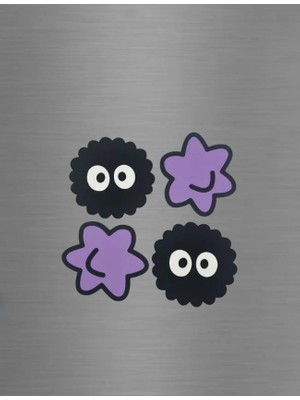 ADA 3D Studio Ghibli Soot Sprite Kömür Cini Toz Tavşanı Dekoratif Süs Buzdolabı Magneti