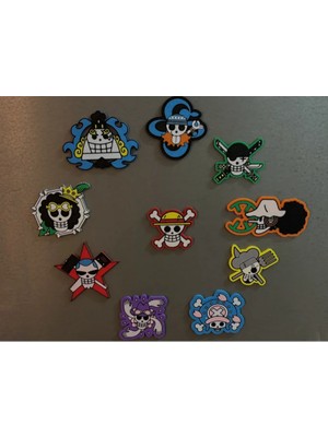 ADA 3D One Piece Anime Luffy Hasır Şapka Korsanları Sembolü Seti Buzdolabı Magneti
