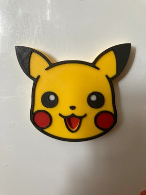 ADA 3D Sevimli Pikachu Yüzü Sarı Pokemon Karakteri Anime Süsü Buzdolabı Magneti