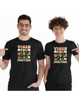 Etoile Studio Vegan Tasarım Unisex %100 Pamuklu Oversize Grafik Baskılı Bisiklet Yaka Tişört