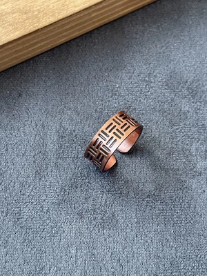Aida Jewelss El Yapımı Saf Bakır Yüzük Ayarlanabilir Ölçü Saf Bakır Yüzük