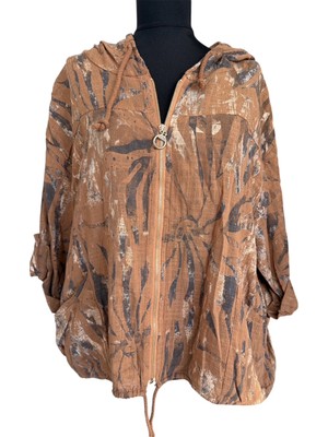 Phuti %100 Coton Desenli Ceket