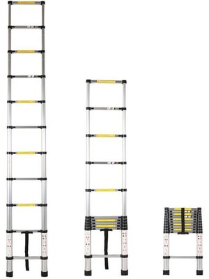 Mestore Saraylı Teleskopik Merdiven 11 Basamak 3.20 Metre - 9996670570077