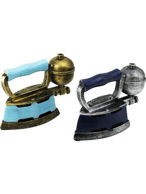 Flamex Ütü Vintage Dekoratif Biblo - Renkli 10.5X11CM Reçine (5047)