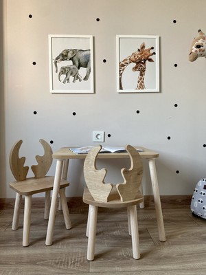 Özgürce Çocuklar Için Montessori Etkinlik Masa ve Sandalye Seti, Eğlenceli ve Öğretici