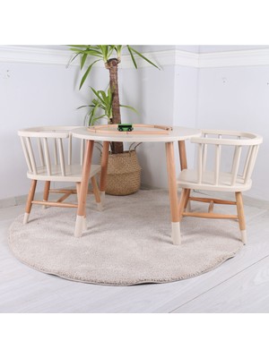 Özgürce Doğal Ahşap Montessori Çocuk Masa ve Sandalye Seti